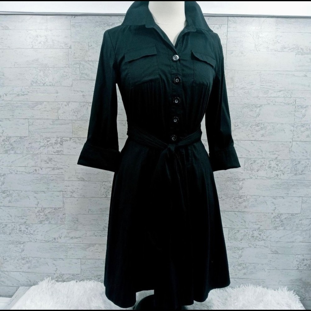 Banana Republic Fit & Flare Button Up Shirt Dress